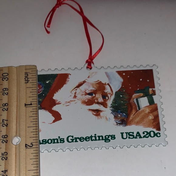 Vintage 1993 Hallmark Keepsake US Christmas Stamps Ornament 1st In Series New. - Picture 10 of 12